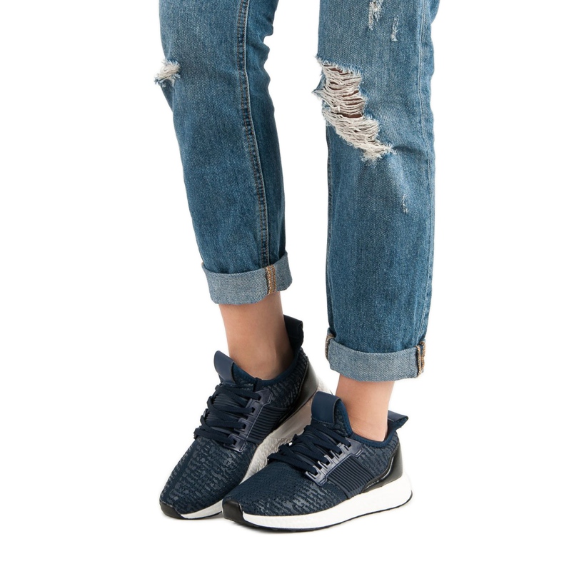 Csúsztatható sportcipő kék 1