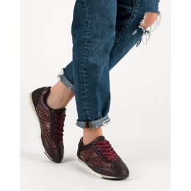 Kylie Sportcipő kristályokkal piros 2