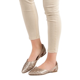 Stílusos VINCEZA balerinák sárga 2