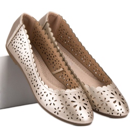 VINCEZA áttört balerinák sárga 1