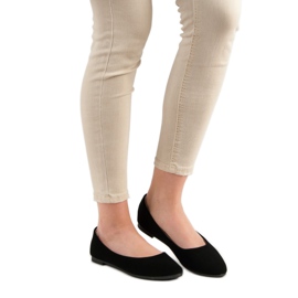 Klasszikus velúr VINCEZA balerinák fekete 2