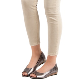 Nyitott lábujj VINCEZA balerinák szürke 2