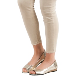 Nyitott lábujj VINCEZA balerinák sárga 2