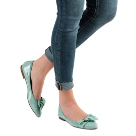 Corina Lakkozott balerinák íjjal zöld 2