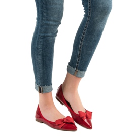 Corina Lakkozott balerinák íjjal piros 2