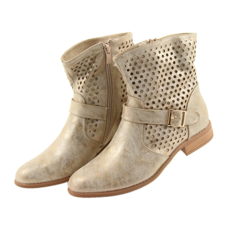 M.Daszyński Alkalmi női csizma SA142 arany barna sárga 2 M.Daszyński Alkalmi női csizma SA142 arany barna sárga 2