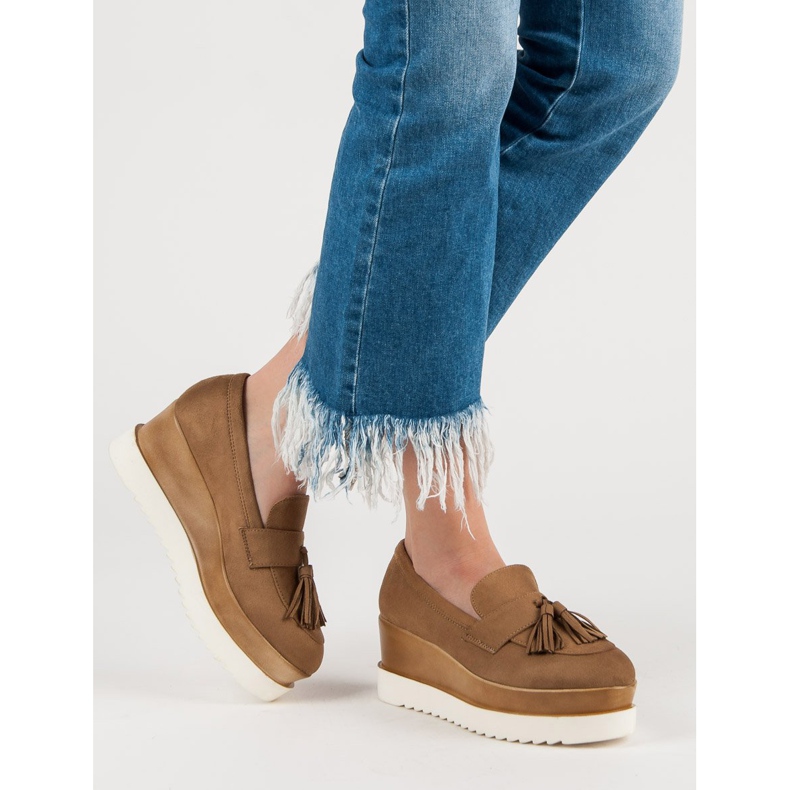 Corina Teve ék cipők barna 2