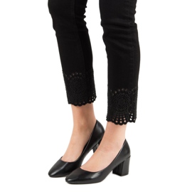 Ideal Shoes Klasszikus fekete szivattyúk 1