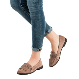 Laura Mode Bézs színű cipők strasszokkal 2