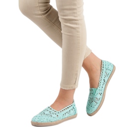 Sweet Shoes Menta csipke espadrillák zöld 2