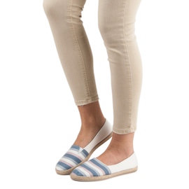 Sweet Shoes Csíkos Slipons fehér kék sokszínű 2