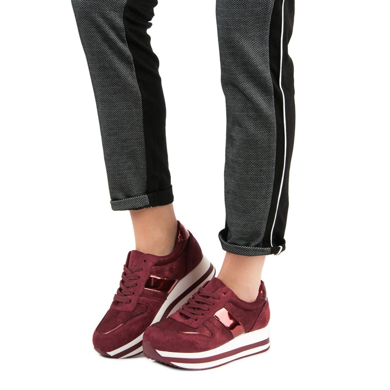 Bestelle Divatos bordó cipők sokszínű piros 2