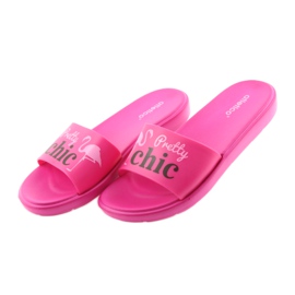 Flamingos Atletico női papucs fekete rózsaszín 4