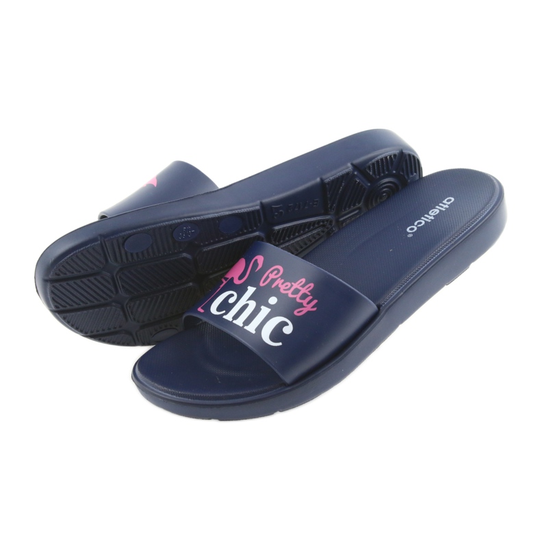 Flamingos Atletico női papucs fehér rózsaszín sötétkék 5