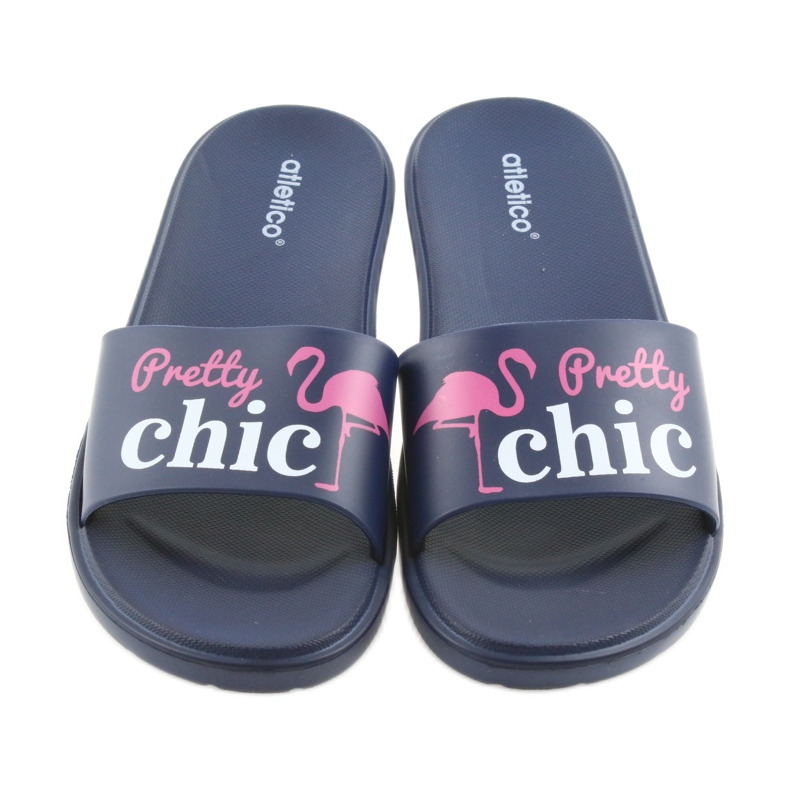 Flamingos Atletico női papucs fehér rózsaszín sötétkék 3