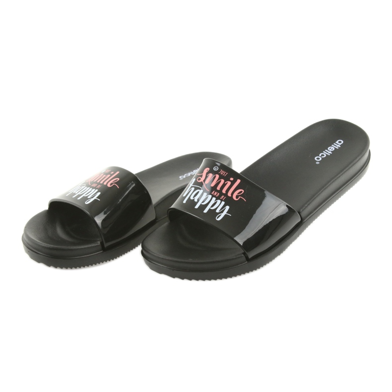 Boldog Atletico női fekete papucs 4