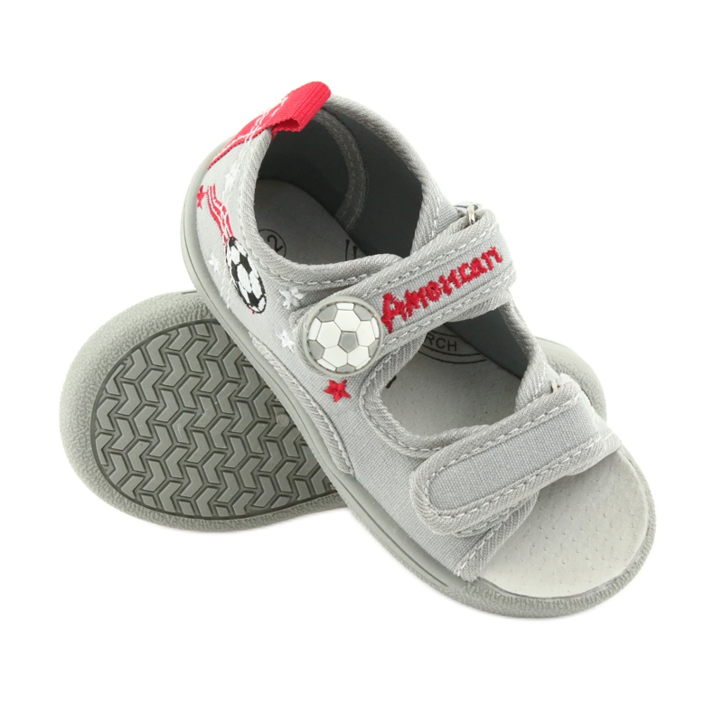 American Club Gyermekcipő papucs fiú szandál Amerikai 35/19 labda fekete piros szürke 3