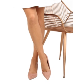 Rózsaszín velúr magas sarkú cipő 100-828ES-1 Rózsaszín 1