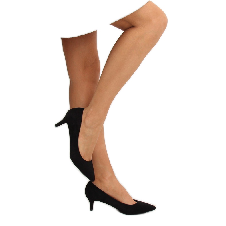 Szivattyú alacsony sarkú fekete 123-2 Fekete 1