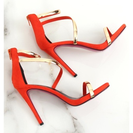 Narancsszínű szandál magassarkún 988-58 Narancs narancssárga 1