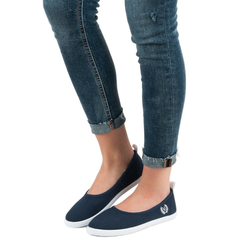 McKey Sötétkék textil balerinák 2