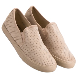 Suede Slip On Cipők barna 2