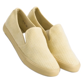 Suede Slip On Cipők sárga 1