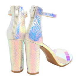 Szandál benzin ezüst színű BD344 ezüst szürke sokszínű 1