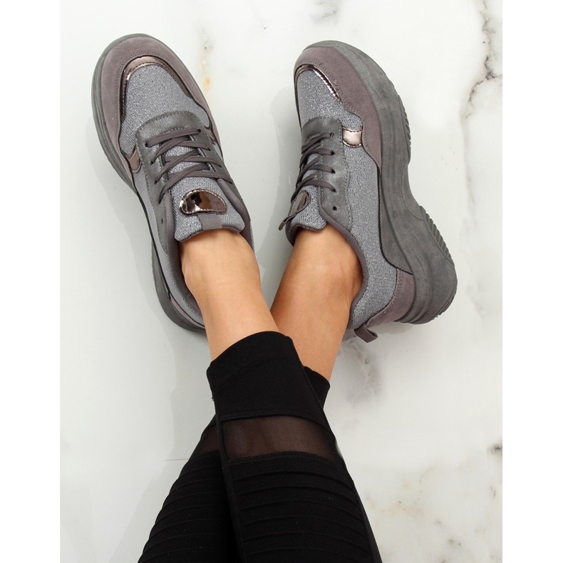 Szürke sportcipő B318-18 Ezüst 2