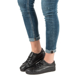 Cipők csillogó talppal fekete 2