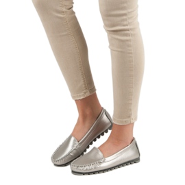 Filippo Ezüst bőr cipők szürke 1