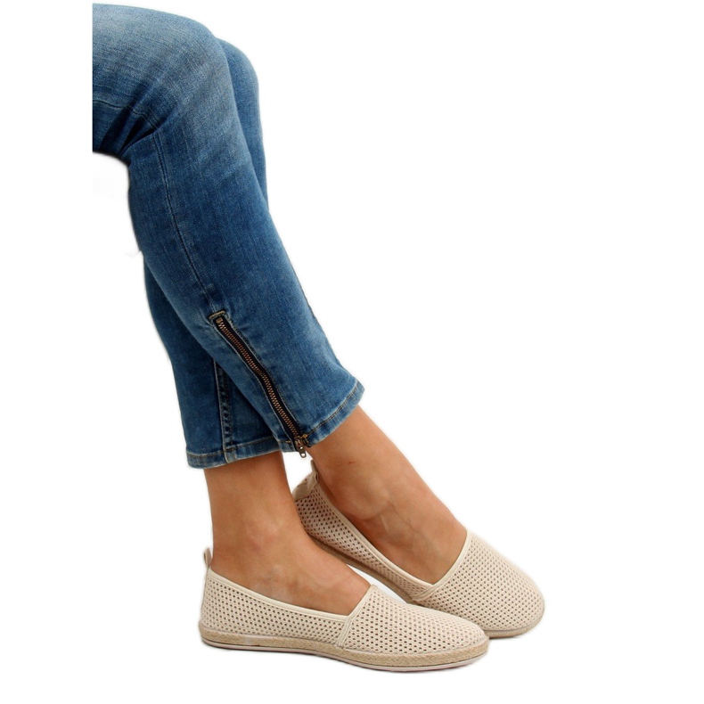 Espadrilles bézs hálóból JX1029 Bézs 2