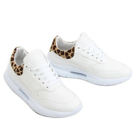 Sportcipő domború talp fehér R-377 WHITE / HAIRLEOPARD 1