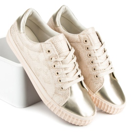 Fényes orrú cipők barna 2