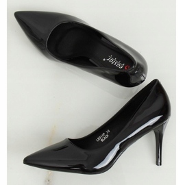 Fekete női magas sarkú cipő LE011P Fekete 2