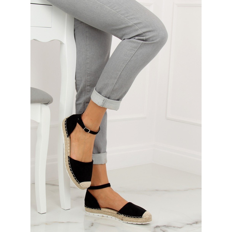 Fekete női espadrilles JH85 Black 1