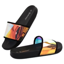 Benzin színű fekete papucs CK80P Fekete 1