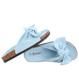 Kék velúrpapucs CK02P LT.BLUE 1