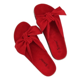 Piros velúrpapucs CK02P Red 1