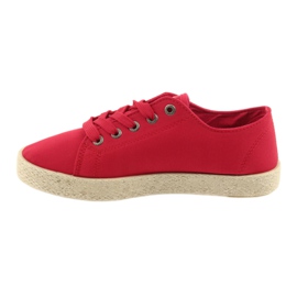 Big Star Balerina espadrilles női cipő piros Nagy csillag 274424 2