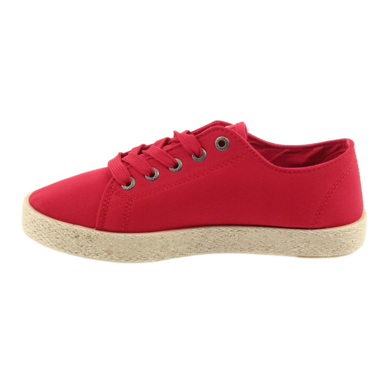 Big Star Balerina espadrilles női cipő piros Nagy csillag 274424 2