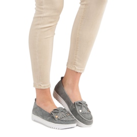 Filippo Divatos bőr cipők szürke 1