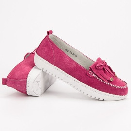 Filippo Divatos bőr cipők rózsaszín 6