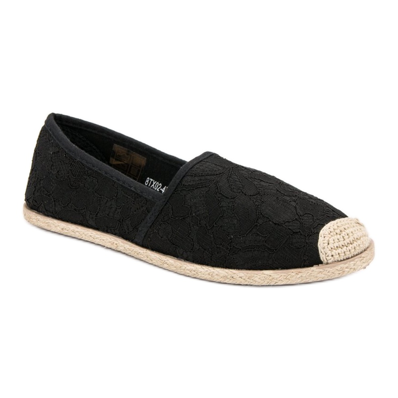 Fekete csipke espadrillák 1 Fekete csipke espadrillák 1