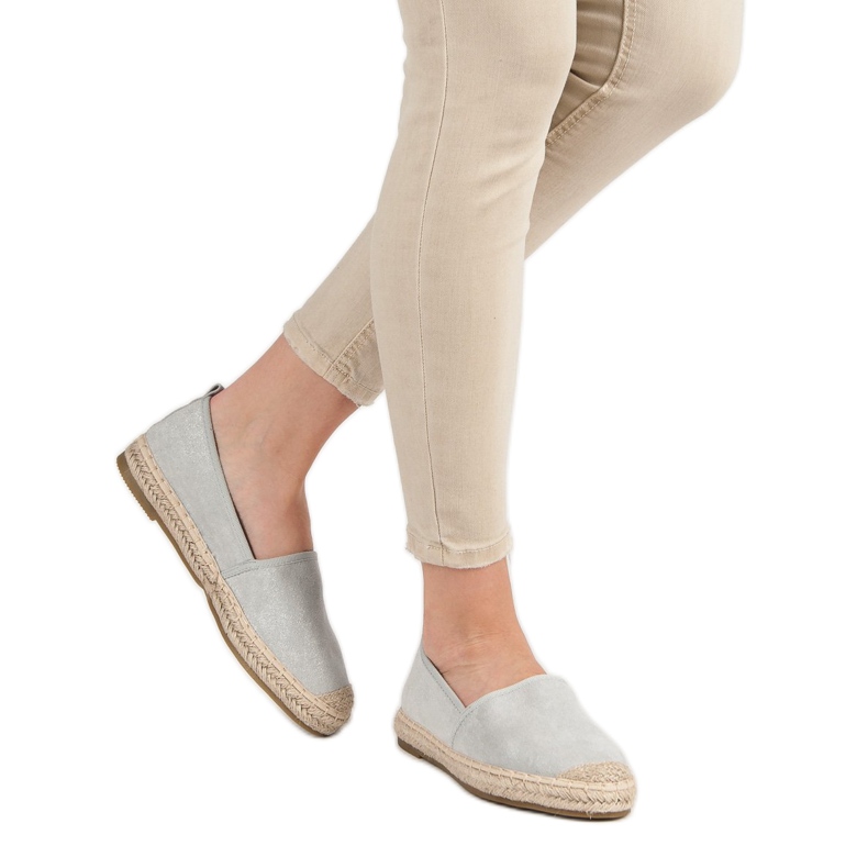 Bestelle Velúr Espadrilles szürke 1