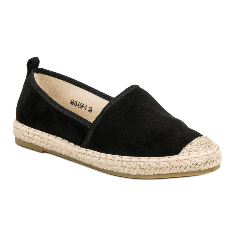 Bestelle Velúr Espadrilles fekete 1