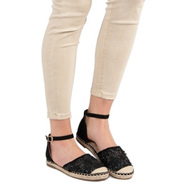 Nio Nio Csipke Espadrilles fekete 1