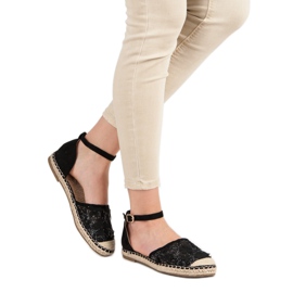 Nio Nio Csipke Espadrilles fekete 2