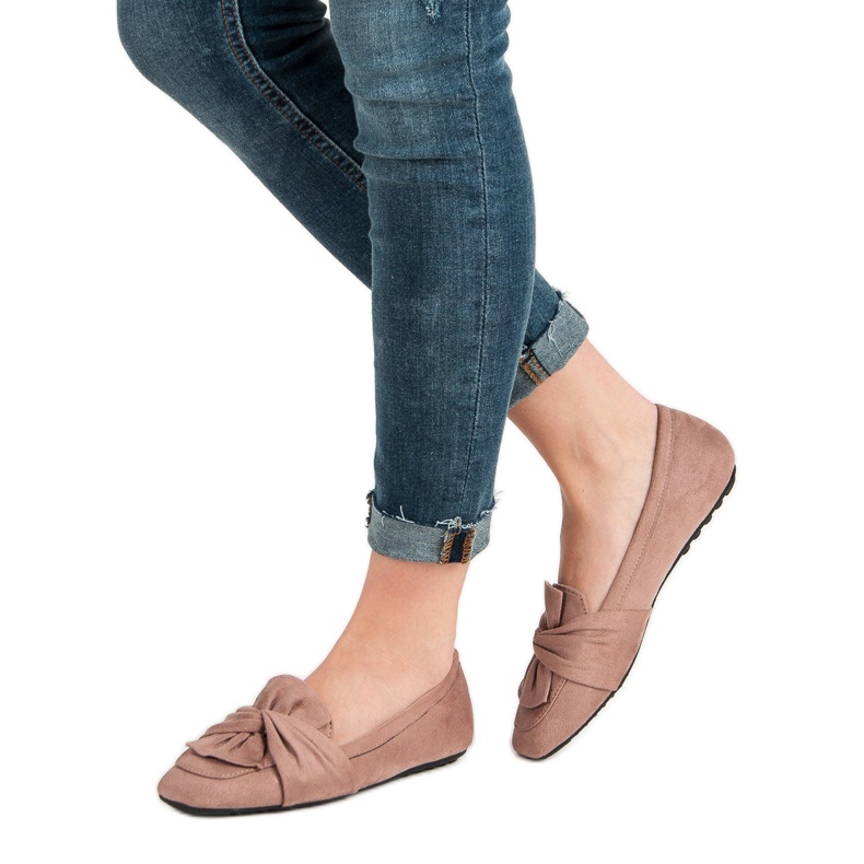 Por -velúr balerinák rózsaszín 2