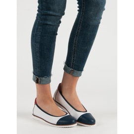 Filippo Kényelmes bőr balerinák fehér 1